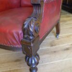 antieke mahonie bibliotheekstoel 1