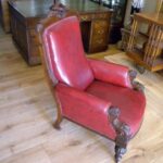 antieke mahonie bibliotheekstoel 2