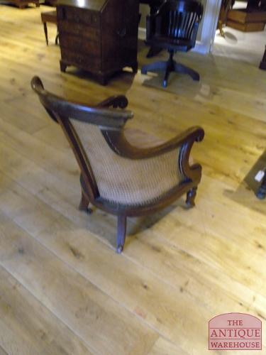 antieke mahonie bibliotheekstoel, VERKOCHT