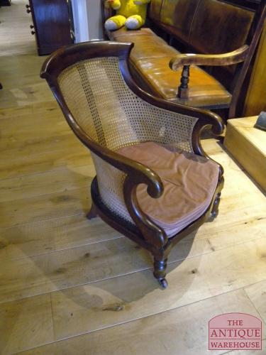 antieke mahonie bibliotheekstoel 3