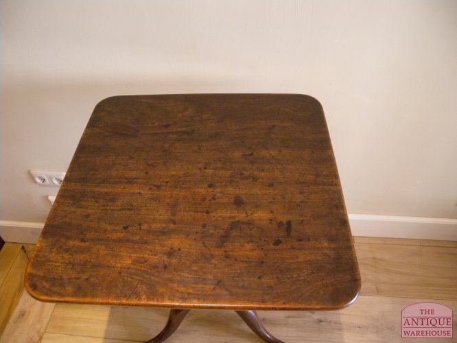 antieke mahonie bird cage tilt top table, VERKOCHT