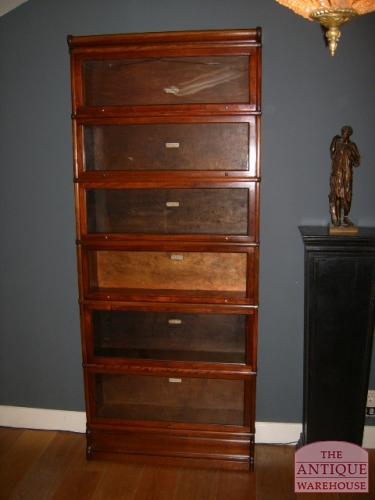 antieke mahonie boekenkast