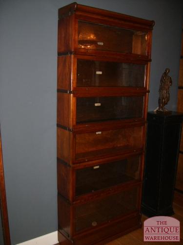 Antieke mahonie boekenkast 2