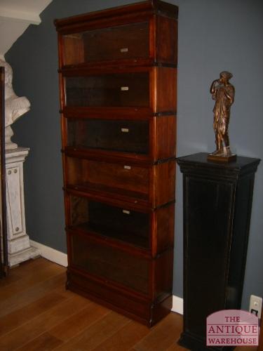 Antieke mahonie boekenkast 3