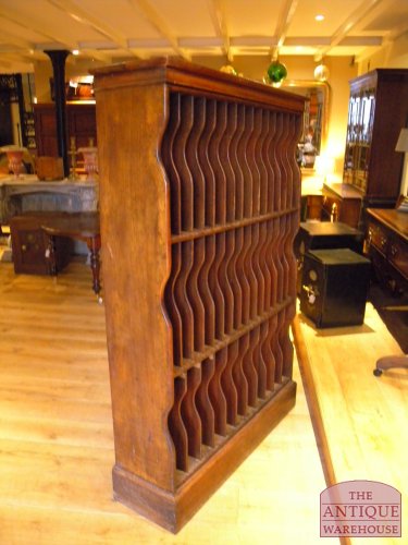 Antieke mahonie boekenkast, archiefkast 2