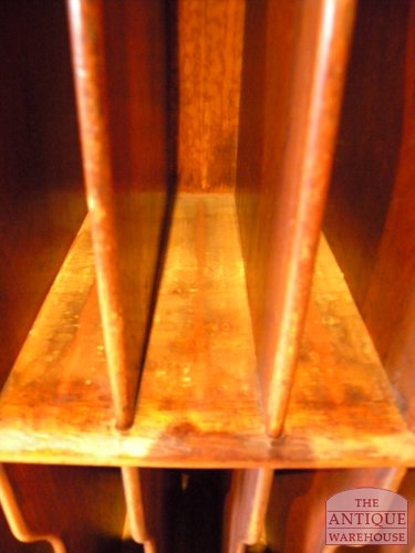 Antieke mahonie boekenkast, archiefkast 3