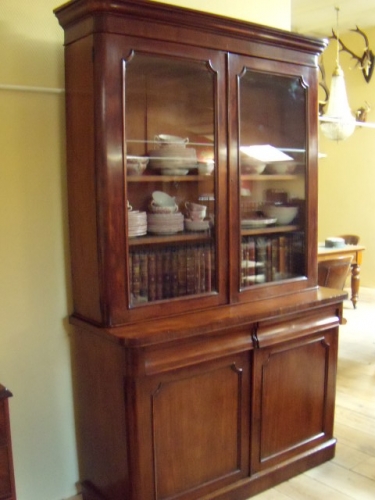 Antieke mahonie boekenkast, circa 1860 2