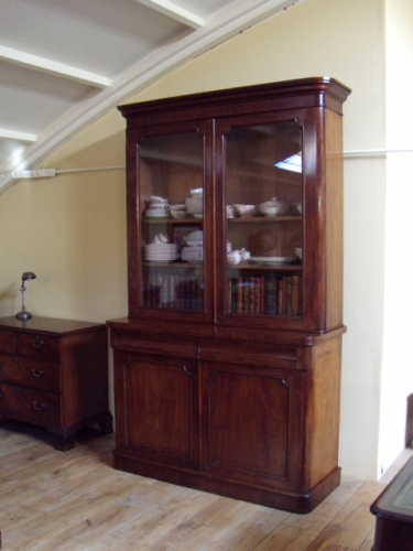 Antieke mahonie boekenkast, circa 1860 3