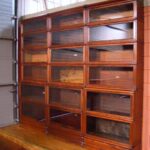 Antieke mahonie boekenkast, drievoudig 2