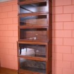 Antieke mahonie boekenkast, drievoudig 3