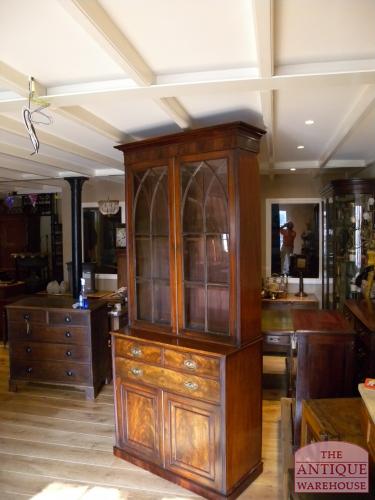 Antieke mahonie boekenkast 3