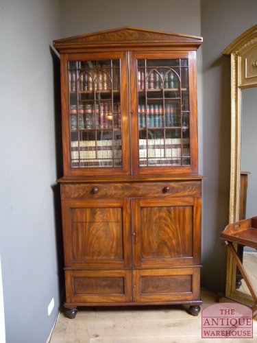 Antieke mahonie boekenkast 2