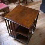 Antieke mahonie boekenmolen van circa 1900 2