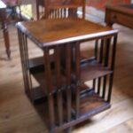 Antieke mahonie boekenmolen van circa 1900 3