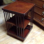 Antieke mahonie boekenmolen van circa 1900 2