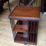 Antieke mahonie boekenmolen van circa 1900 3