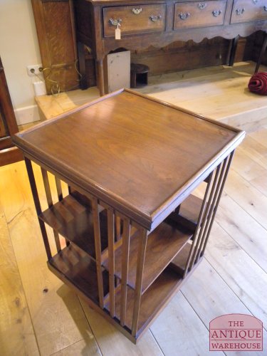 Antieke mahonie boekenmolen 3