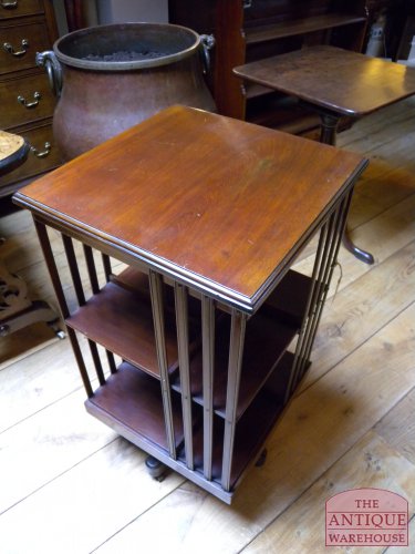 antieke mahonie boekenmolen, VERKOCHT