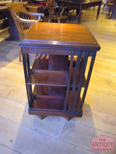 Antieke mahonie boekenmolen 2