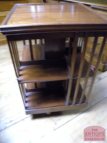 Antieke mahonie boekenmolen 2