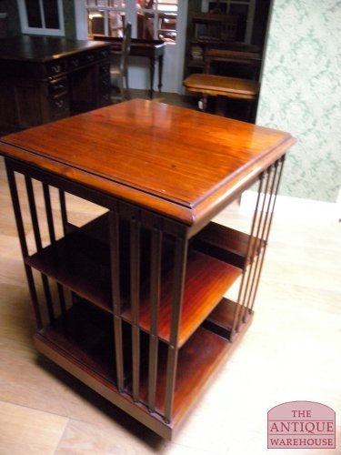 Antieke mahonie boekenmolen 3