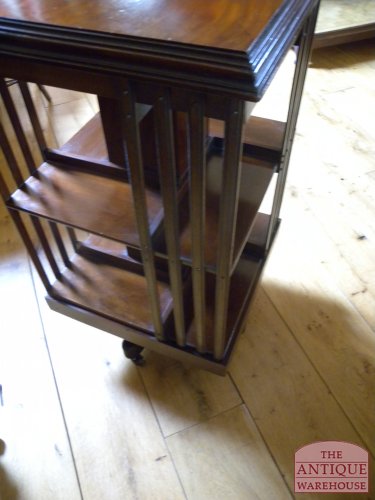 Antieke mahonie boekenmolen 3