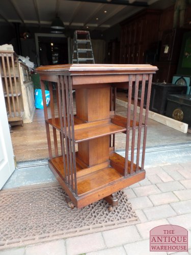 Antieke mahonie boekenmolen 3