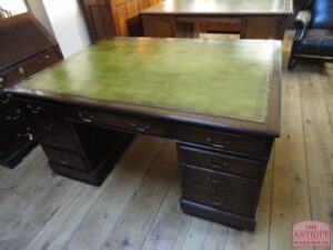 antieke mahonie bureau, partners bureau, VERKOCHT