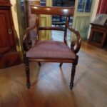 Antieke mahonie bureaustoel 1