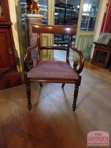 antieke mahonie bureau stoel, VERKOCHT