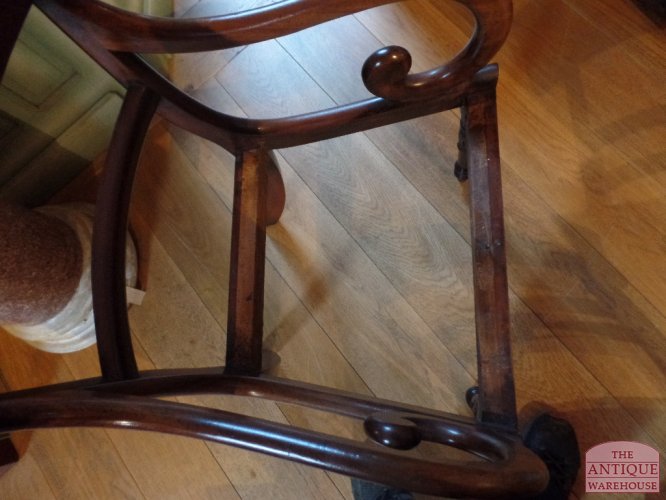 Antieke mahonie bureaustoel 3