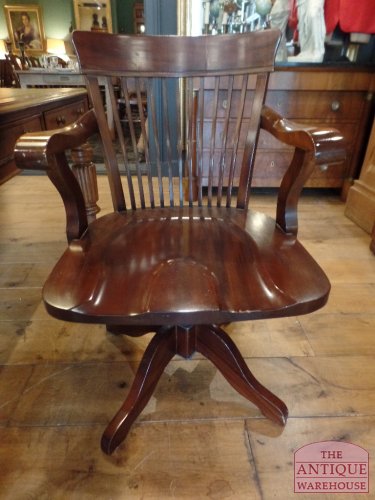 antieke mahonie bureaustoel