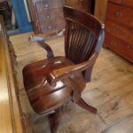 Antieke mahonie bureaustoel 2