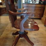 Antieke mahonie bureaustoel 3