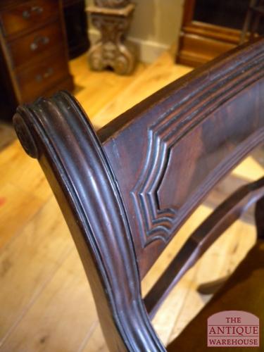 antieke mahonie bureaustoel circa 1820, VERKOCHT