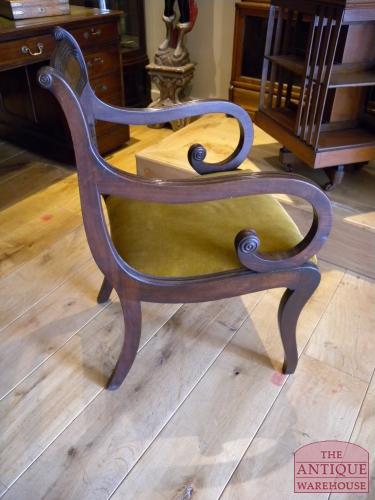 Antieke mahonie bureaustoel circa 1820 2