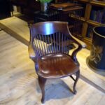 Antieke mahonie bureaustoel, circa 1890 1