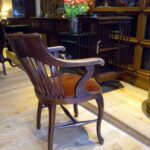 Antieke mahonie bureaustoel, circa 1890 2