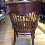 Antieke mahonie bureaustoel, circa 1890 3