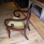 Antieke mahonie bureaustoel van circa 1860 1