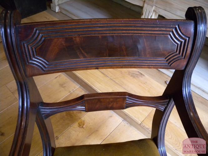 Antieke mahonie bureaustoel van circa 1860 2