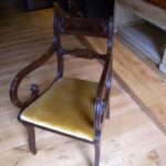 Antieke mahonie bureaustoel van circa 1860 3