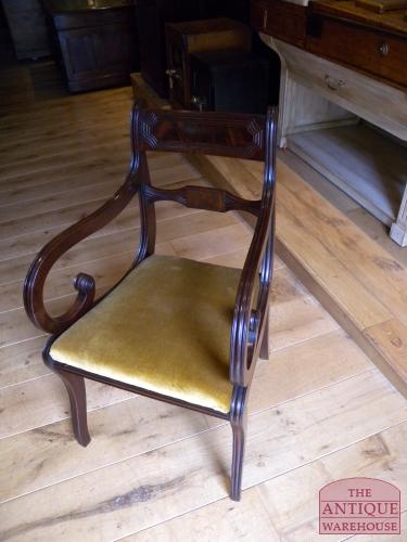 Antieke mahonie bureaustoel van circa 1860 3