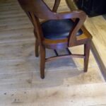 Antieke mahonie bureaustoel 1