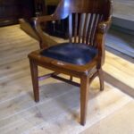 Antieke mahonie bureaustoel 2