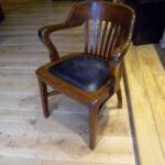 Antieke mahonie bureaustoel 3