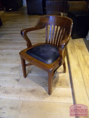 Antieke mahonie bureaustoel 3