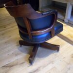 Antieke mahonie bureaustoel 1