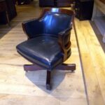 Antieke mahonie bureaustoel 3