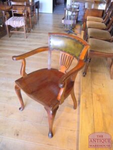 antieke mahonie bureaustoel, VERKOCHT